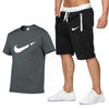 Summer Hot Sale Men's Sets T Shirts+Shorts Two Pieces Sets Casual Tracksuit Male 2019 Casual Tshirt Gyms Fitness trousers men