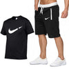Summer Hot Sale Men's Sets T Shirts+Shorts Two Pieces Sets Casual Tracksuit Male 2019 Casual Tshirt Gyms Fitness trousers men