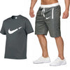 Summer Hot Sale Men's Sets T Shirts+Shorts Two Pieces Sets Casual Tracksuit Male 2019 Casual Tshirt Gyms Fitness trousers men