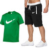 Summer Hot Sale Men's Sets T Shirts+Shorts Two Pieces Sets Casual Tracksuit Male 2019 Casual Tshirt Gyms Fitness trousers men