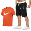 Summer Hot Sale Men's Sets T Shirts+Shorts Two Pieces Sets Casual Tracksuit Male 2019 Casual Tshirt Gyms Fitness trousers men