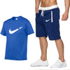 Summer Hot Sale Men's Sets T Shirts+Shorts Two Pieces Sets Casual Tracksuit Male 2019 Casual Tshirt Gyms Fitness trousers men