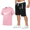 Summer Hot Sale Men's Sets T Shirts+Shorts Two Pieces Sets Casual Tracksuit Male 2019 Casual Tshirt Gyms Fitness trousers men