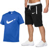 Summer Hot Sale Men's Sets T Shirts+Shorts Two Pieces Sets Casual Tracksuit Male 2019 Casual Tshirt Gyms Fitness trousers men