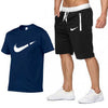 Summer Hot Sale Men's Sets T Shirts+Shorts Two Pieces Sets Casual Tracksuit Male 2019 Casual Tshirt Gyms Fitness trousers men