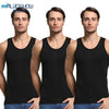 3Pcs/Lot Summer Men Cotton Underwear Mens Undershirt Transparent Shirts Male Bodyshaper Fitness Wrestling Singlets