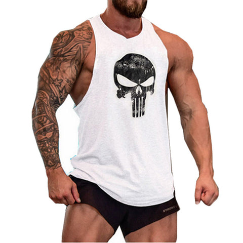 Men Sleeveless Gym Singlet Bodybuilding Fitness Tank Top Vest for Summer IK88