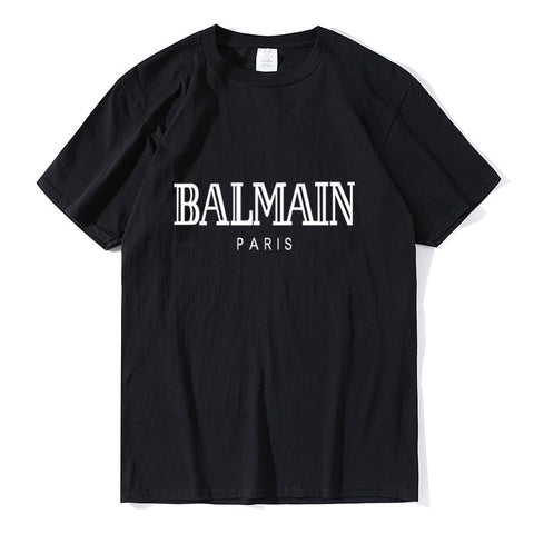 Balmain Paris T Shirt Men Fashion Letter T-Shirt Cotton Short Sleeve Shirts for Men Summer Casual Funny T Shirts Tops Tee Tshirt