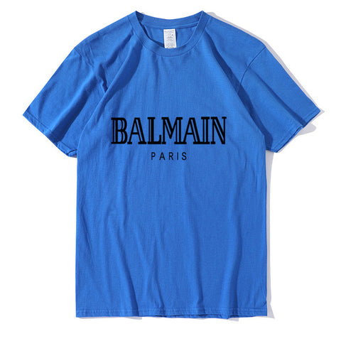 Balmain Paris T Shirt Men Fashion Letter T-Shirt Cotton Short Sleeve Shirts for Men Summer Casual Funny T Shirts Tops Tee Tshirt