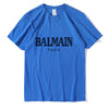 Balmain Paris T Shirt Men Fashion Letter T-Shirt Cotton Short Sleeve Shirts for Men Summer Casual Funny T Shirts Tops Tee Tshirt