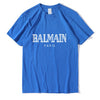 Balmain Paris T Shirt Men Fashion Letter T-Shirt Cotton Short Sleeve Shirts for Men Summer Casual Funny T Shirts Tops Tee Tshirt