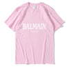 Balmain Paris T Shirt Men Fashion Letter T-Shirt Cotton Short Sleeve Shirts for Men Summer Casual Funny T Shirts Tops Tee Tshirt