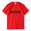 Balmain Paris T Shirt Men Fashion Letter T-Shirt Cotton Short Sleeve Shirts for Men Summer Casual Funny T Shirts Tops Tee Tshirt
