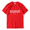 Balmain Paris T Shirt Men Fashion Letter T-Shirt Cotton Short Sleeve Shirts for Men Summer Casual Funny T Shirts Tops Tee Tshirt