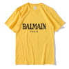 Balmain Paris T Shirt Men Fashion Letter T-Shirt Cotton Short Sleeve Shirts for Men Summer Casual Funny T Shirts Tops Tee Tshirt