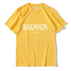 Balmain Paris T Shirt Men Fashion Letter T-Shirt Cotton Short Sleeve Shirts for Men Summer Casual Funny T Shirts Tops Tee Tshirt