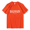 Balmain Paris T Shirt Men Fashion Letter T-Shirt Cotton Short Sleeve Shirts for Men Summer Casual Funny T Shirts Tops Tee Tshirt