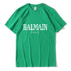Balmain Paris T Shirt Men Fashion Letter T-Shirt Cotton Short Sleeve Shirts for Men Summer Casual Funny T Shirts Tops Tee Tshirt
