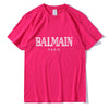 Balmain Paris T Shirt Men Fashion Letter T-Shirt Cotton Short Sleeve Shirts for Men Summer Casual Funny T Shirts Tops Tee Tshirt