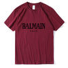 Balmain Paris T Shirt Men Fashion Letter T-Shirt Cotton Short Sleeve Shirts for Men Summer Casual Funny T Shirts Tops Tee Tshirt