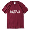 Balmain Paris T Shirt Men Fashion Letter T-Shirt Cotton Short Sleeve Shirts for Men Summer Casual Funny T Shirts Tops Tee Tshirt
