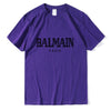 Balmain Paris T Shirt Men Fashion Letter T-Shirt Cotton Short Sleeve Shirts for Men Summer Casual Funny T Shirts Tops Tee Tshirt