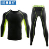 IEMUH New Winter Thermal Underwear Sets Men Quick Dry Anti-microbial Stretch Men's Thermo Underwear Male Warm Long Johns Fitness