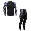 men's clothing compression men t-shirt + leggings rashgard kit long sleeves top for fitness man tracksuit thermal underwear base