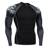 men's clothing compression men t-shirt + leggings rashgard kit long sleeves top for fitness man tracksuit thermal underwear base