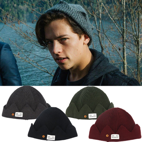 New Jughead Jones Riverdale Cosplay Winter Warm Beanie Hat Topic Exclusive Crown Knitted Cap