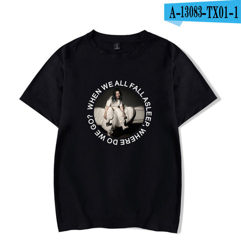 Streetwear Hip Hop Billie Eilish T Shirt Harajuku Casual O-Neck Short Sleeves Men Women T-shirt Hipster Cool Graphic Tee Shirt